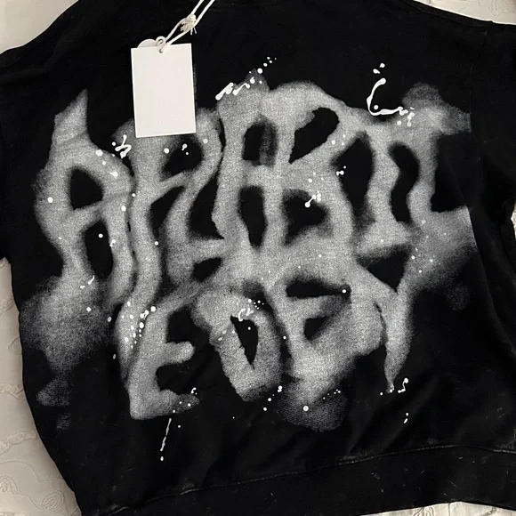 Aelfric Eden Black Sweater with White Graffiti - Picture 3 of 8
